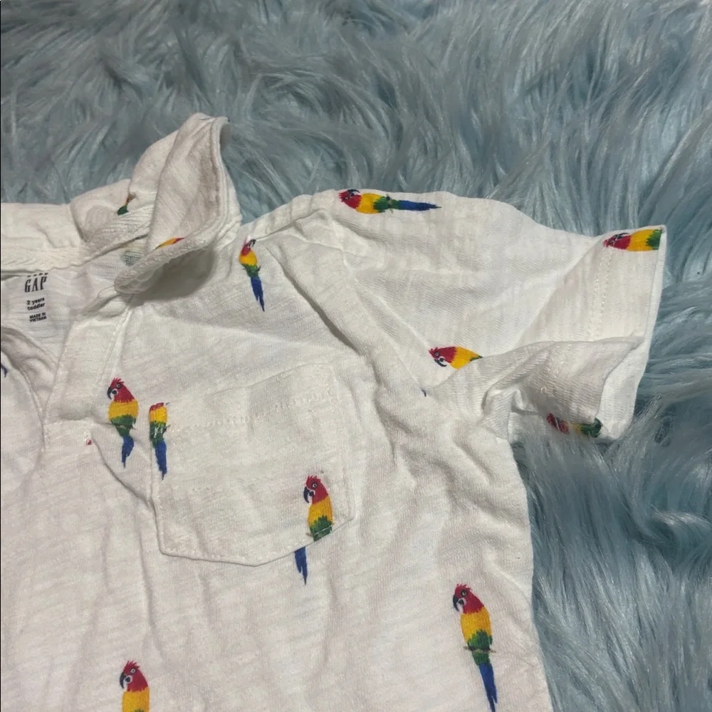 Baby GAP Parrot Short Sleeve Polo sz 2T